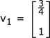 El primer vector propio.