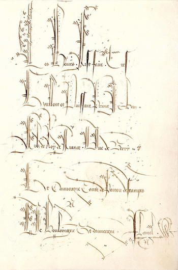 Caligrafía occidental con letras cadel