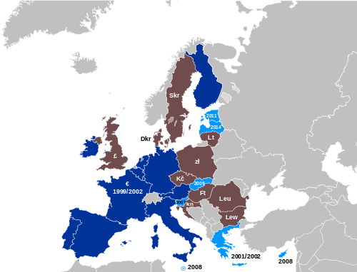 mapa da zona do euro