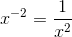 NegativeExponent