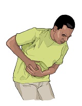 Efecto secundario del bupropión: dolor abdominal