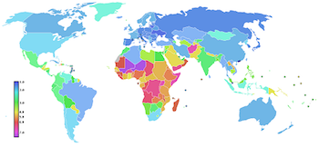 Mapa de datos de fertilidad