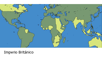 Gráfico del antiguo Imperio Británico