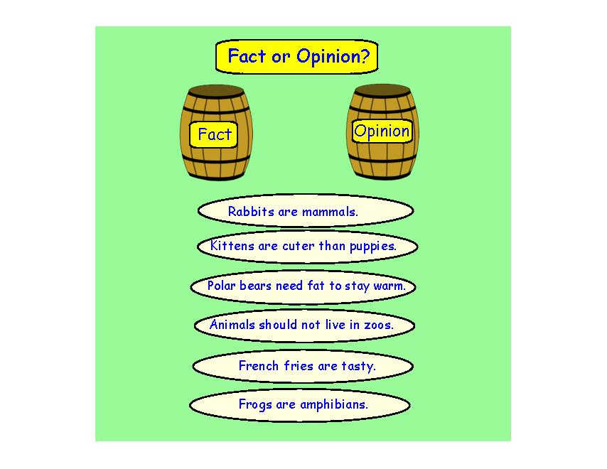 clasificación de hechos u opiniones