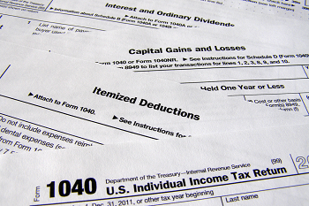 Exemplos de formulários de impostos federais