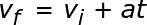 ecuación de velocidad final