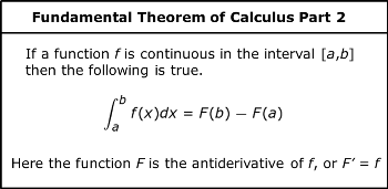 el teorema fundamental del cálculo parte 2