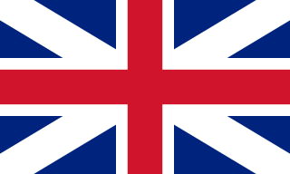 Bandera británica sin la cruz roja en ángulo