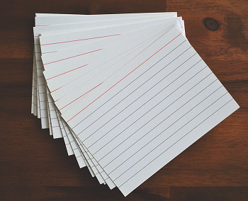 un montón de tarjetas