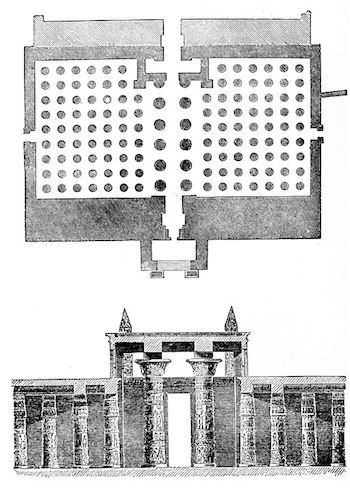 plano de planta del Gran Salón Hipóstilo