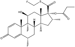 Estructura de fluticasona