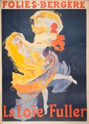 Imagen en color del cartel de Folies-Bergere de Jules Cheret