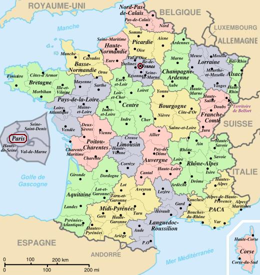 Mapa de Francia