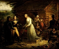 Francis Marion visita una granja