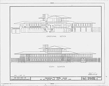 Esquema de la casa Robie