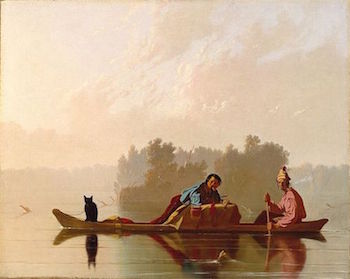 Comerciantes de pieles que descienden del Missouri