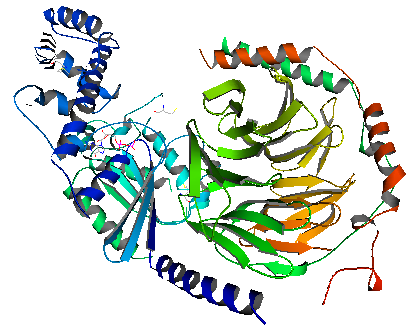 estructura proteica tridimensional