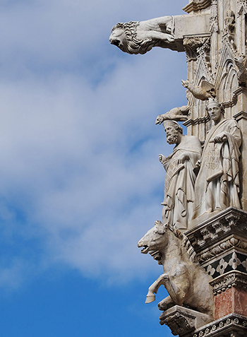 Gárgolas y santos, Catedral de Siena