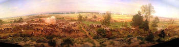 segmento de la pintura del ciclorama de Gettysburg
