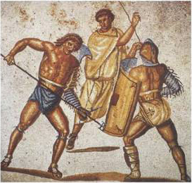 Gladiadores luchando