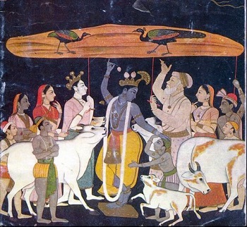 Representación de Krishna del Bhagavata Purana