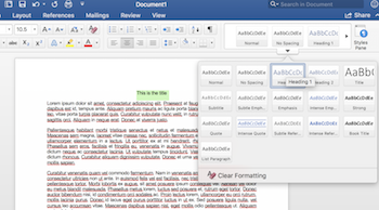 Estilo de encabezado en Word