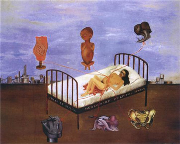Frida Kahlo, Henry Ford Hospital (La cama voladora) (1932)