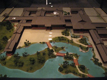 Maqueta de una casa Shinden-zukuri