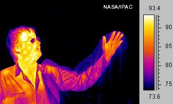 Imagen infrarroja de un humano