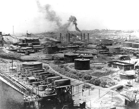 Una imagen de las fábricas durante la Revolución Industrial.
