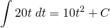 Ejemplo usando la notación integral