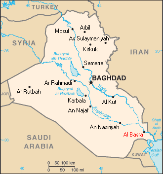 mapa, Irak, grupos étnicos