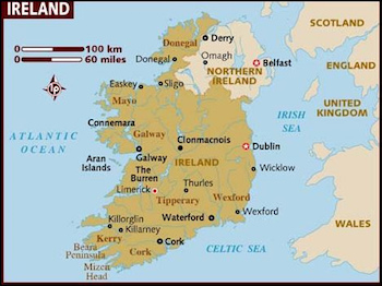 mapa de irlanda