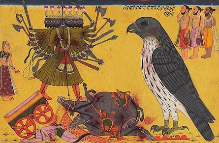 Ilustración de Ravana y Jatayu