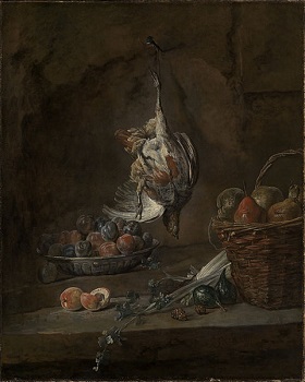 Jean Baptiste Simeon Chardin Bodegón con faisán muerto 1728 óleo sobre lienzo