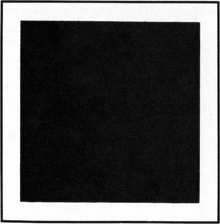 Una pintura de un cuadrado negro de Kazimir Malevich