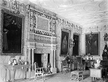 Vista de un interior jacobeo, en la Knole House