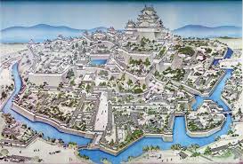 Disposición del castillo de Himeji