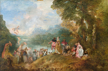 Watteau, La peregrinación a Cythera (1717)