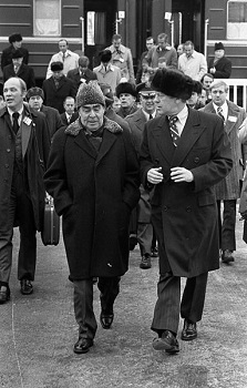 Leonid Brezhnev y el presidente Gerald Ford en la Cumbre de Vladivostoc