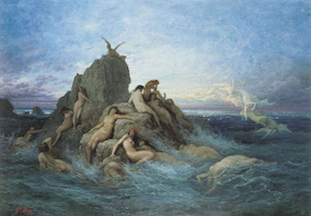 Representación de náyades del pintor Gustave Doré
