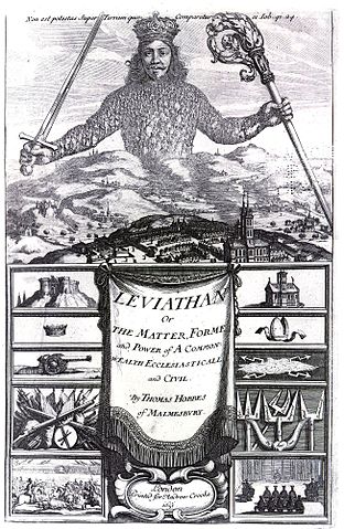 Portada de El Leviatán de Thomas Hobbes