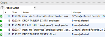 Cargando panel MySQL