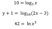 Varias ecuaciones logarítmicas
