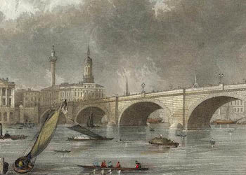 Grabado temprano del Puente de Londres