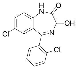 Estructura química del lorazepam