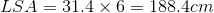 LSA = 188,4 cm
