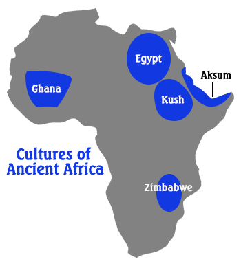 Mapa de ubicaciones tribales africanas antiguas