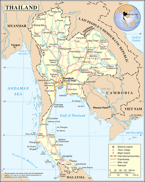 Mapa de tailandia