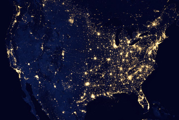 Contaminación lumínica en EE. UU.